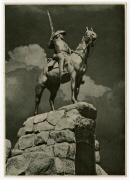 Ansichtspostkarte; "Der Reiter von Südwest", Reiterdenkmal (Südwester Reiter) in Windhuk, Deutsch-Südwestafrika, ungelaufen