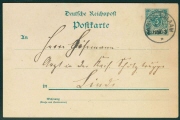 Brief; Postkarte, Kolonialpost, an "Herrn Föhrmann / Arzt in der Kais. Schutztruppe/ in Lindi", aus Daressalam, Deutsch-Ostafrika, Landmann K. Bortsch, gestempelt, gelaufen (aus dem Nachlass Dr. Max Roscher)