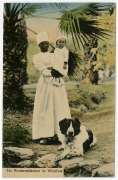 Ansichtspostkarte; "Ein Kindermädchen in Windhuk", farbiges Mädchen in Deutsch-Südwestafrika mit weißem Kind auf dem Arm, ungelaufen