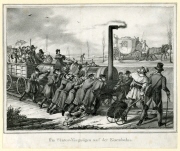 Lithografie "Ein Winter-Vergnügen auf der Eisenbahn"