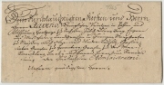 Altbrief, Brief mit Briefinhalt an Prinz Xaver von Sachsen in Dresden, betr. Beschwerde von Raphael und Michael Hertz aus Schleusingen, dass der "Obrist-WachtMeister von Mayers" die austehenden 61 Thaler für Hafer und Heu noch nicht gezahlt hat